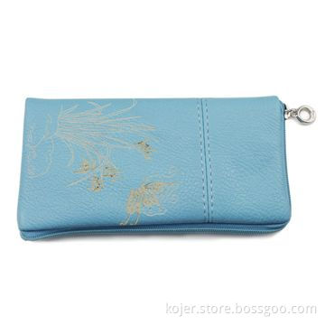 PU Leather Case for iPhone 4, with Zipper and Lanyard, Customized Patterns/Logos are Welcome